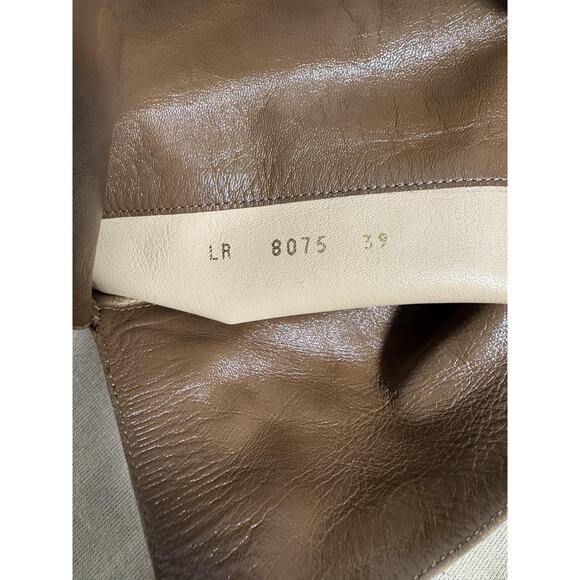 Diane B Boots Womens Size 9 Tan Suede Over Knee Fringe Made in Italy Block Heel - Picture 12 of 16